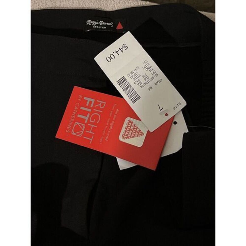 Maggie Barnes Career Dress PantsWomen's Plus Size 7‎ Black  Solid High Rise - Picture 4 of 5